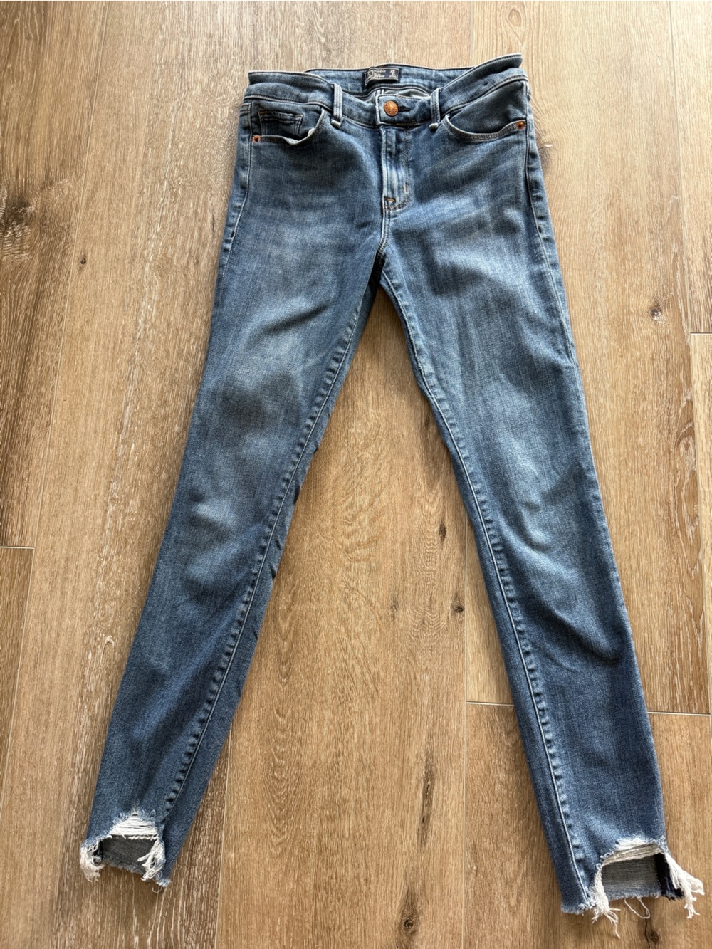 Abercrombie & Fitch Medium Wash Harper Low Rise Ankle Jeans